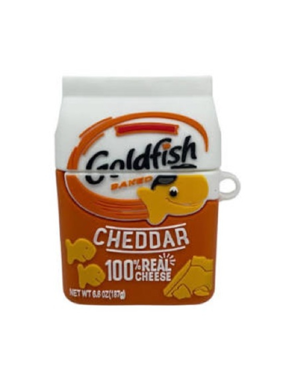Goldfish Cheddar Snack Pack Silicone Phone Case - Orange/White